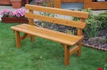 [Obrázek: Dřevěná zahradní lavice s opěrkou Lukáš